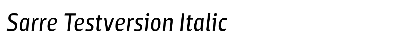 Sarre Testversion Italic